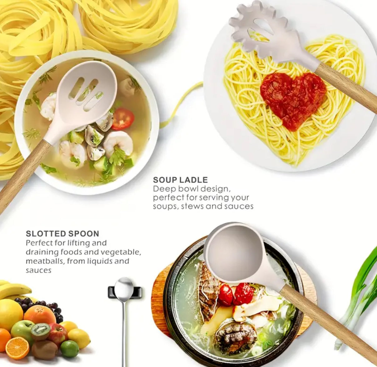 Silicone Kitchen Utensil Set – 12 Pieces Non-Stick and Heat Resistant