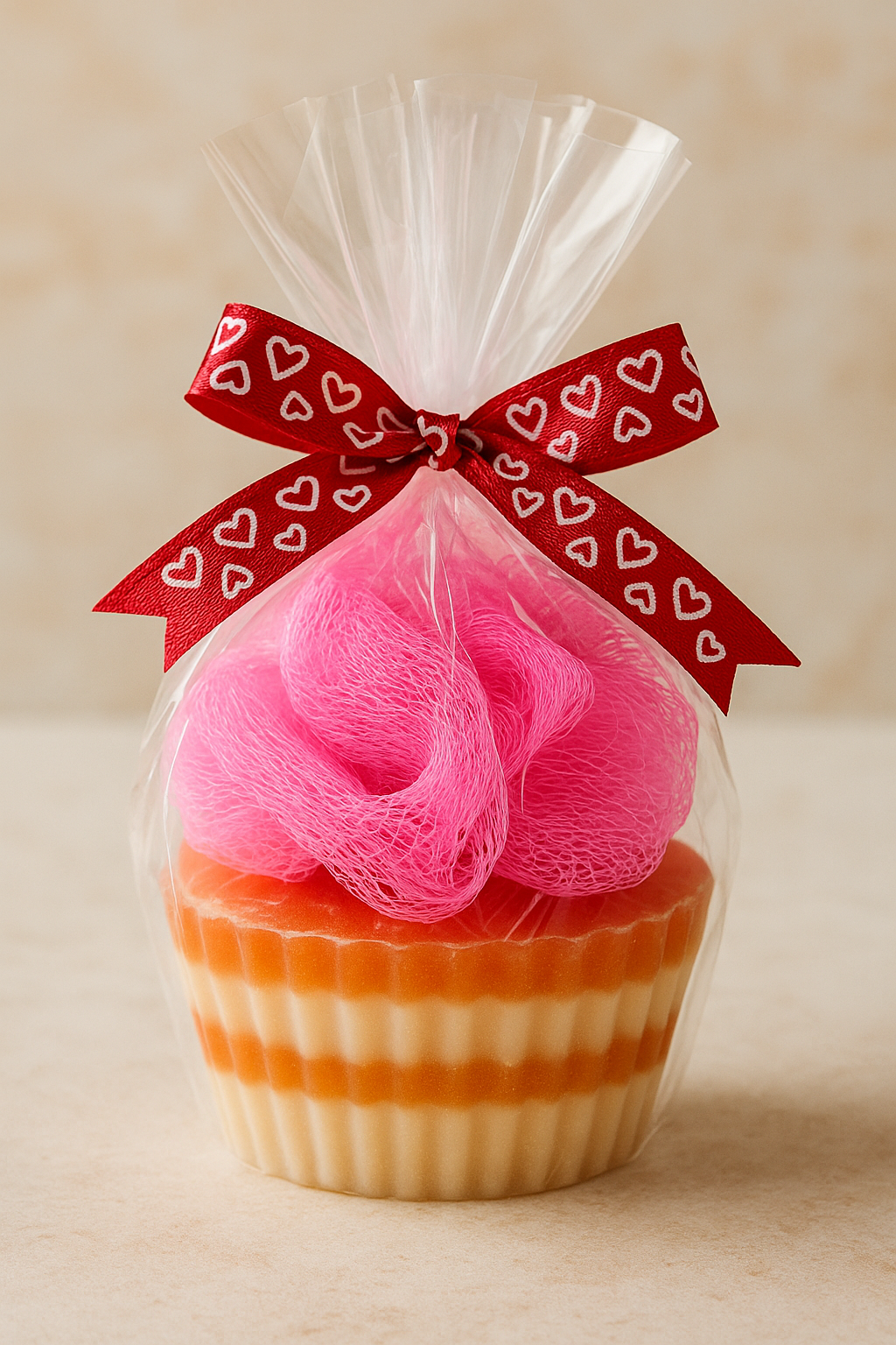 Cupcake Soap – Exfoliating Bath Puff Edition
