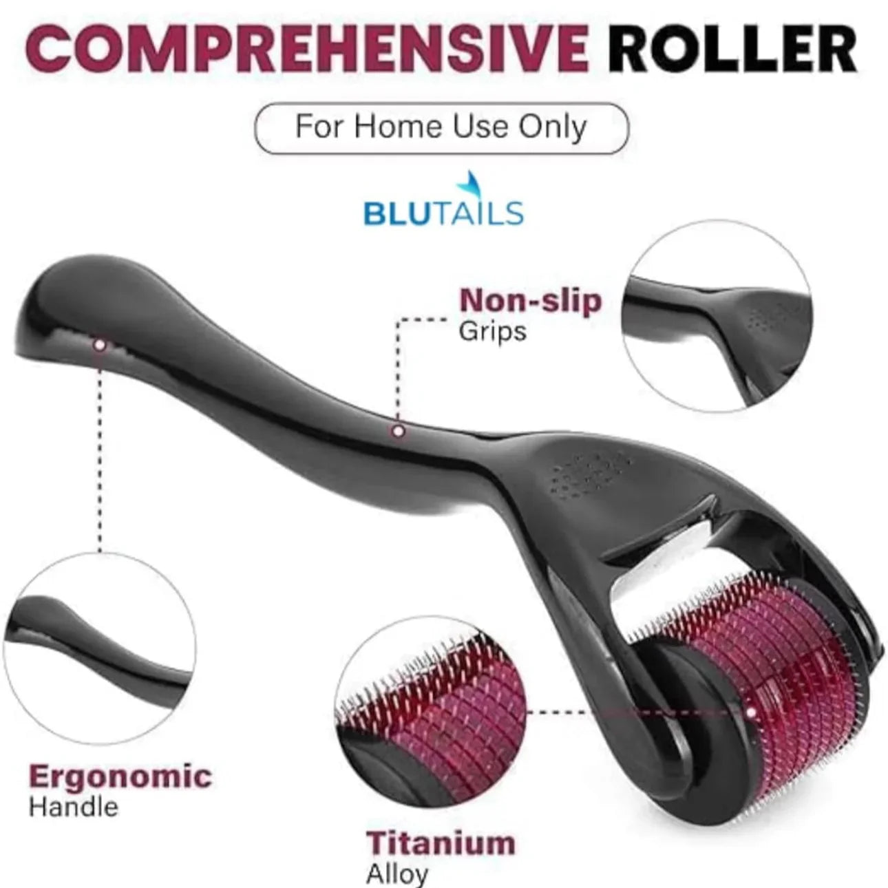 Titanium Facial Dermaroller 0.5 mm | Microneedling for Radiant Skin - shovota