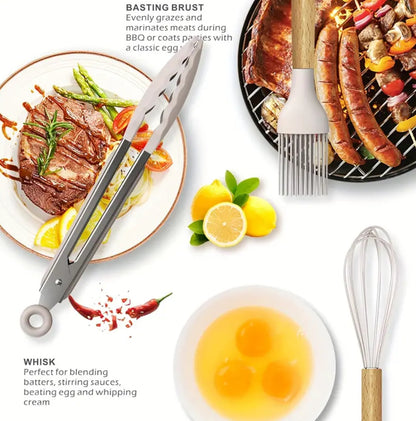 Silicone Kitchen Utensil Set – 12 Pieces Non-Stick and Heat Resistant