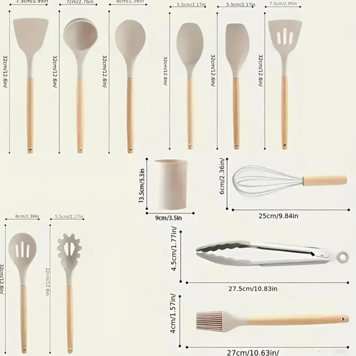 Silicone Kitchen Utensil Set – 12 Pieces Non-Stick and Heat Resistant