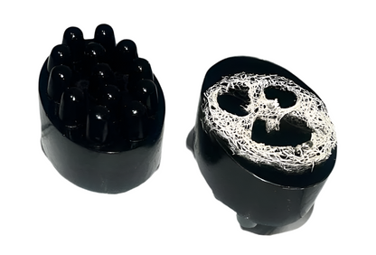 Activated Charcoal Soap with Exfoliating Sponge – Deep Pore Cleansing & Detox