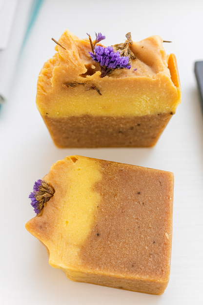 Chia, Banana & Everlasting Flower Soap – Fragrance-Free Nourishment | 120g