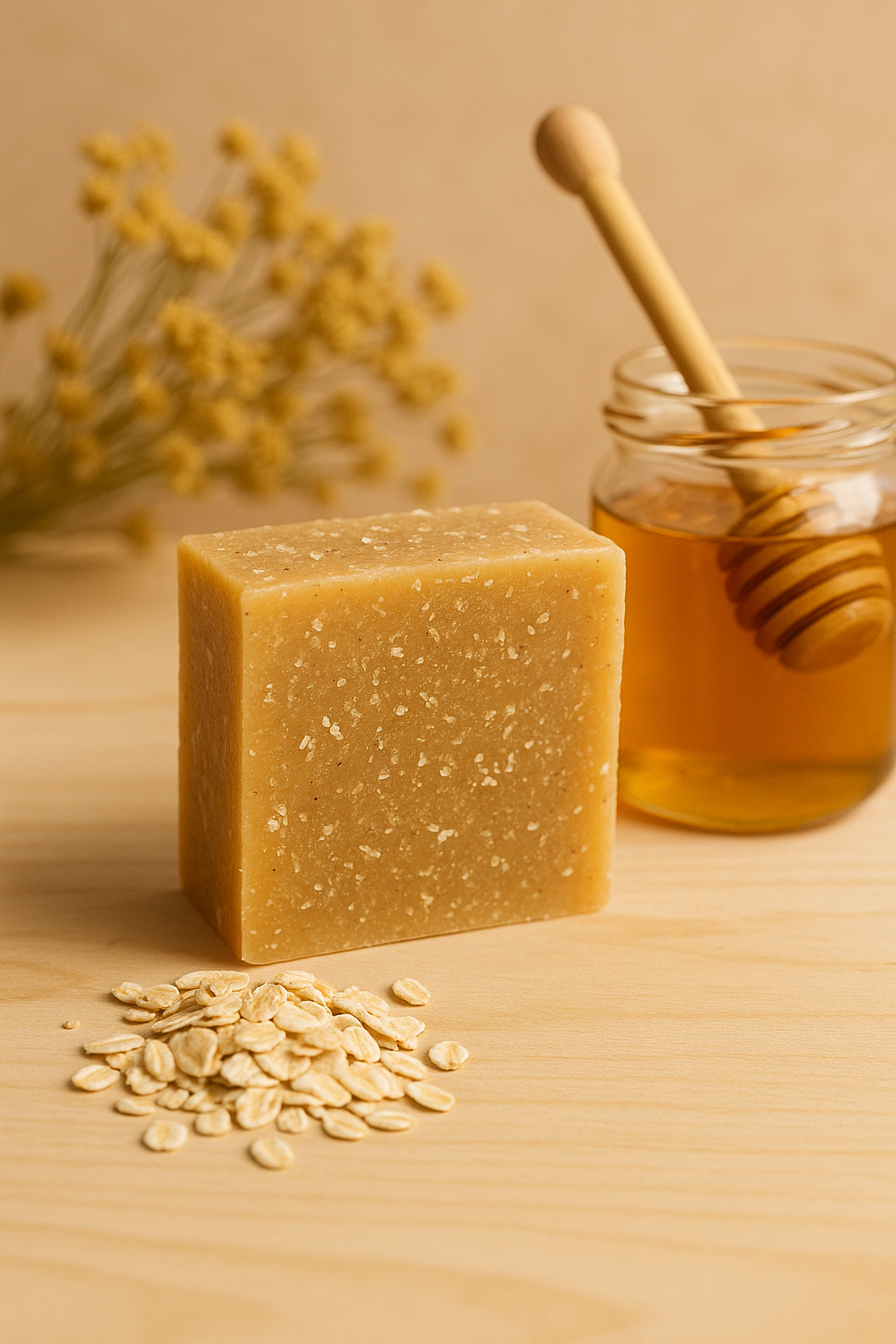 Handmade Oatmeal & Honey Soap 120g – Natural Hydration for Sensitive Skin