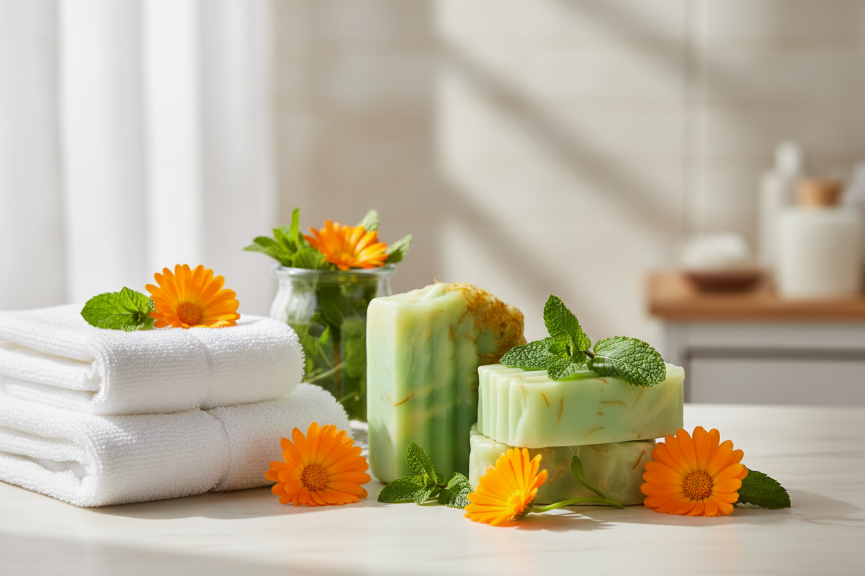 Botanical Bathroom Setting