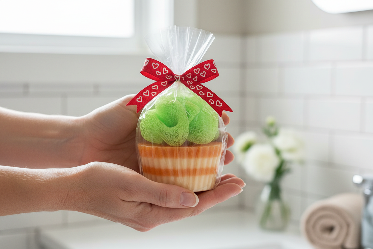 Holding Cupcake Soap