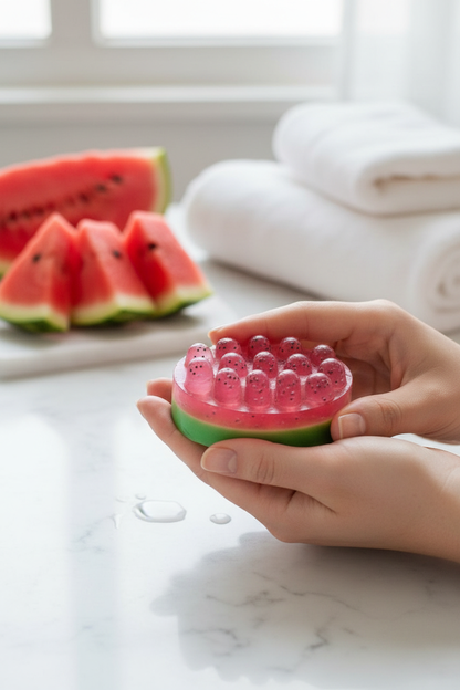 Holding Transparent Soap