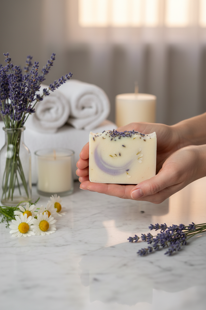 Holding with Fresh Flowers