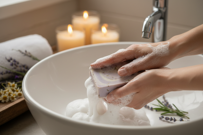 Lavender & Chamomile Soap 100g – Relaxation & Stress Relief for Better Sleep