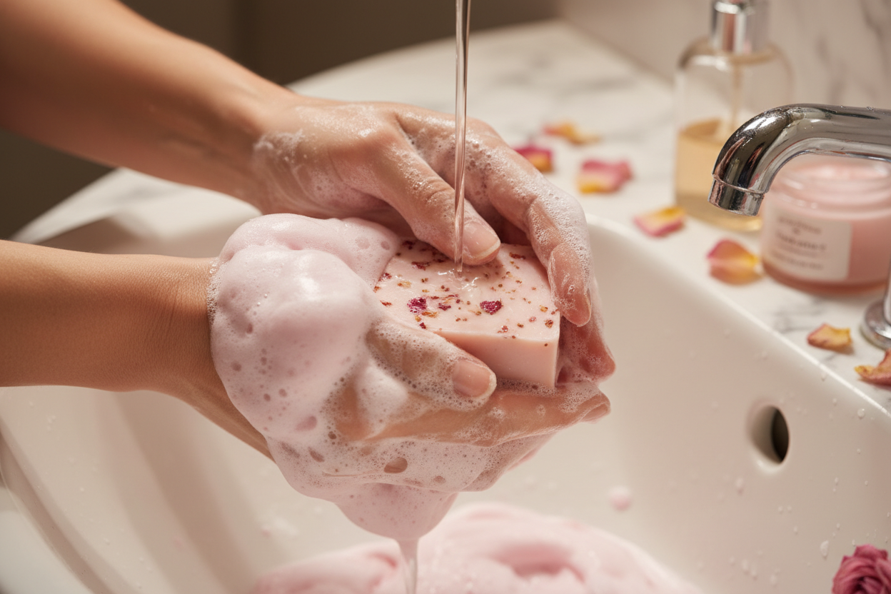 Strawberry & Rose Soap 300g – Vitamin C Brightening & Romantic Luxury